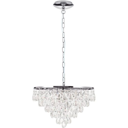 LIVIQUE, Pendellampe Celeste Grau Stahl 30 cm - Farbe: chrom - Pendellampe