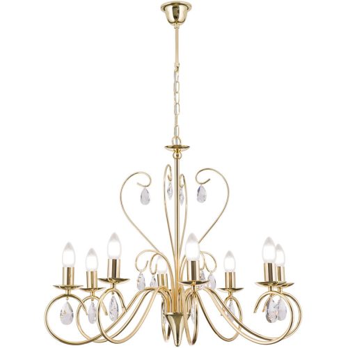 LIVIQUE, Kronleuchter Alessia Gold Stahl 58 cm - Kronleuchter