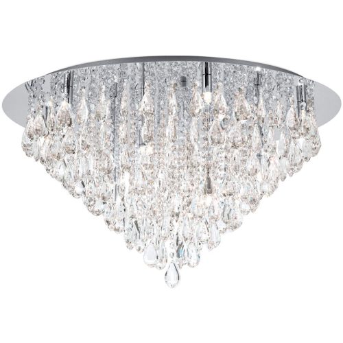 LIVIQUE, Deckenlampe Celeste Grau Stahl 41 cm - Farbe: chrom - Deckenlampe