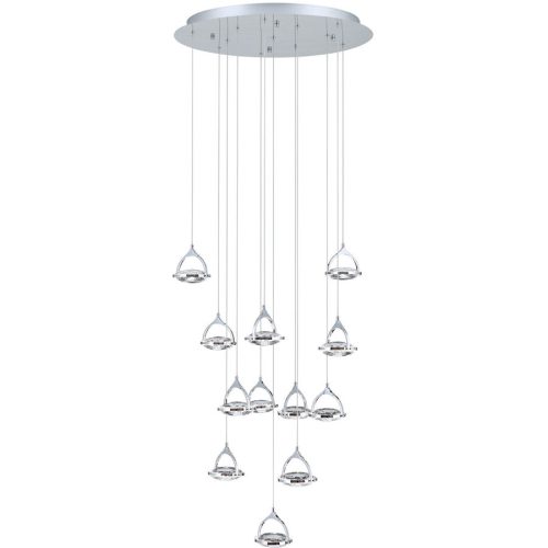 LIVIQUE, Deckenlampe Moon Grau Stahl 12 cm - Farbe: chrom - Lichtfarbe: Warmweiss - Deckenlampe