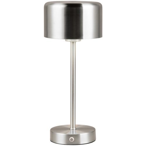 LIVIQUE, Tischlampe Feliks Silber Metall 30 cm - Farbe: Nickel matt - LED - Tischlampe- LED Energiesparlampe