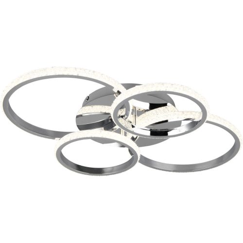 LIVIQUE, Deckenlampe Retsu Grau Metall 65.5 cm 8.5 cm - Farbe: chrom - LED - Deckenlampe- LED Energiesparlampe
