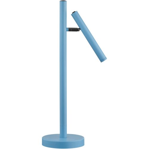 LIVIQUE, Tischlampe Streak Blau Metall 15 cm 50 cm - Farbe: hellblau - LED - Lichtfarbe: Extra warmweiss - Tischlampe- LED Energiesparlampe