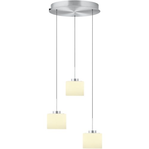 LIVIQUE, Pendellampe Abby Silber Metall 43 cm 180 cm - Farbe: Aluminium eloxiert - LED - Lichtfarbe: Extra warmweiss - Pendellampe- LED Energiesparlampe