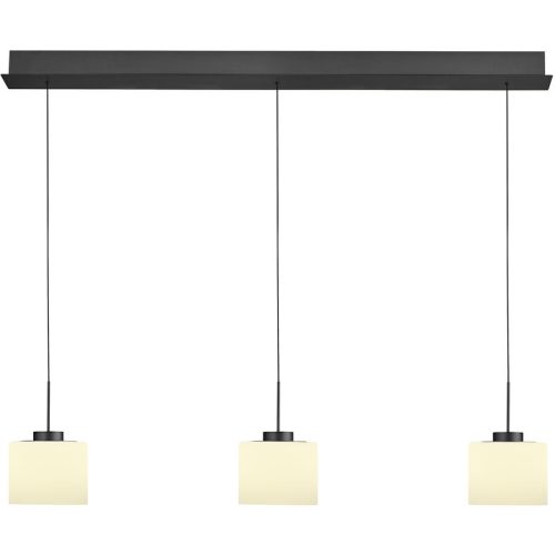 LIVIQUE, Pendellampe Abby Grau Metall 110 cm 180 cm - Farbe: anthrazit matt eloxiert - LED - Lichtfarbe: Extra warmweiss - Pendellampe- LED Energiesparlampe