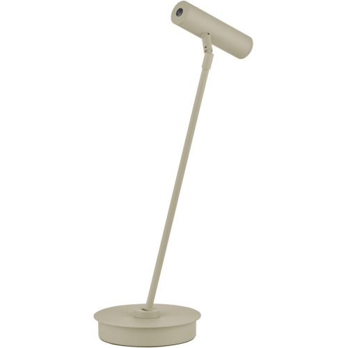 LIVIQUE, Tischlampe Tom Pro Beige Metall 47.5 cm - Farbe: sand - LED - Lichtfarbe: Extra warmweiss - Helles Neutralweiss - Tischlampe- LED Energiesparlampe