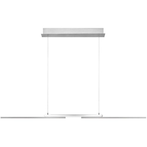 LIVIQUE, Pendellampe More Grau Metall 130 cm 200 cm - Farbe: Nickel matt - LED - Lichtfarbe: Extra warmweiss - Helles Neutralweiss - Pendellampe- LED