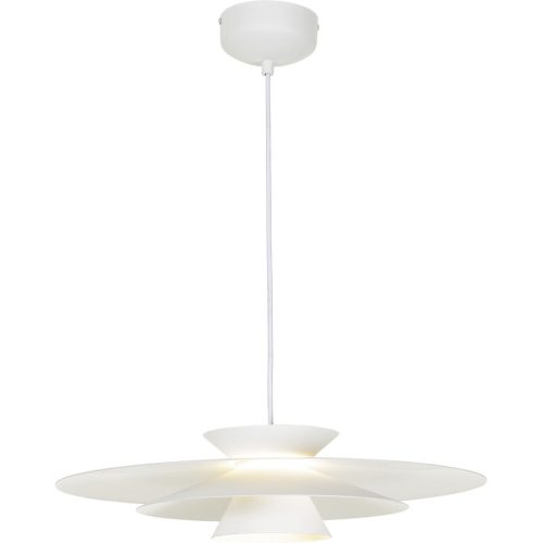 LIVIQUE, Pendellampe Pauline Weiss Kunststoff/Metall 50 cm 120 cm - LED - Lichtfarbe: Extra warmweiss - Material: Metall/Kunststoff - Pendellampe- LED