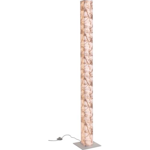 LIVIQUE, Stehlampe Arona Weiss Kunststoff/Metall 24 cm 160 cm - LED - Lichtfarbe: Extra warmweiss - Material: Metall/Kunststoff - Stehlampe- LED