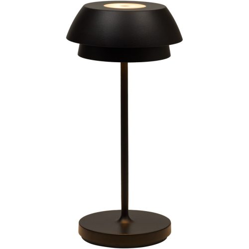 LIVIQUE, Tischlampe Caniles Schwarz Kunststoff 14 cm 18.5 cm - LED - Lichtfarbe: Extra warmweiss - Tischlampe- LED Energiesparlampe