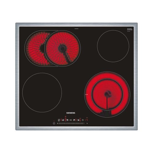 Siemens, Siemens - Glaskeramik Kochstellen 60 cm Facetten design ET645FNP1C, Schwarz