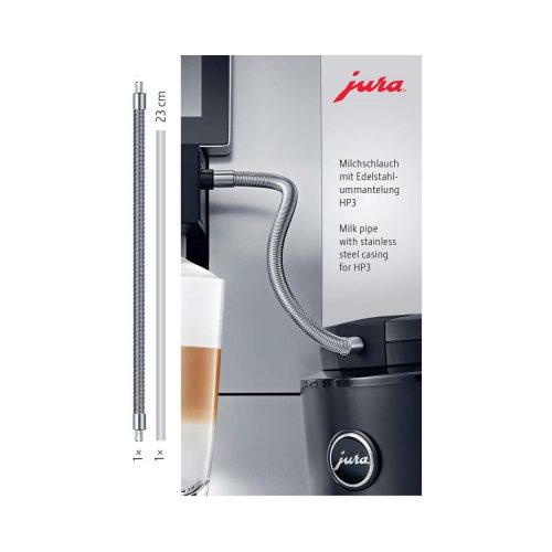 Jura, JURA Milchschlauchset mit Edelstahlummantelung zu HP3 Metallschlauch – JURA Zubehör Professional