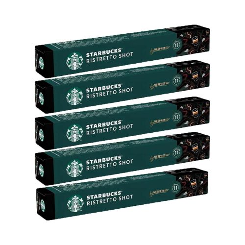 STARBUCKS, Starbucks Ristretto Shot Dark Roast Kaffeekapseln – Nespresso Kapseln – rot