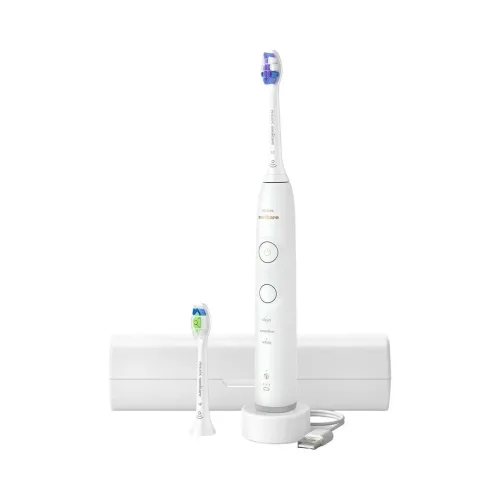 Philips Sonicare, Philips Sonicare Elektrische Zahnbürste "Series 6500 HX7410/02" 2 Stk. Aufsteckbürsten mit Andruckkontrolle, 3 Intensitätsstufen, inkl. Ladegerät, Reiseetui