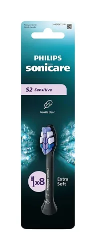 Philips, Philips Sonicare Sensitive Bürstenkopf schwarz 8 Stk
