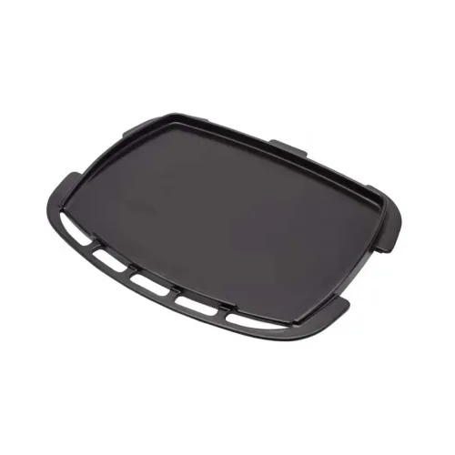 WEBER, Weber Plancha Full-Size für Q 1100N/Q 1200N Grillplatte – Weber Grill Ablage/Grill Rollwagen/Grill Erweiterung – schwarz