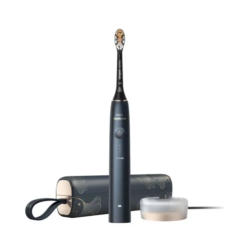 Philips Sonicare, Philips Sonicare Elektrische Zahnbürste "DiamondClean Prestige 9900 HX9992" 2 Stk. Aufsteckbürsten mit integriertem Drucksensor, 5 Putzprogramme, inkl. Ladeetui