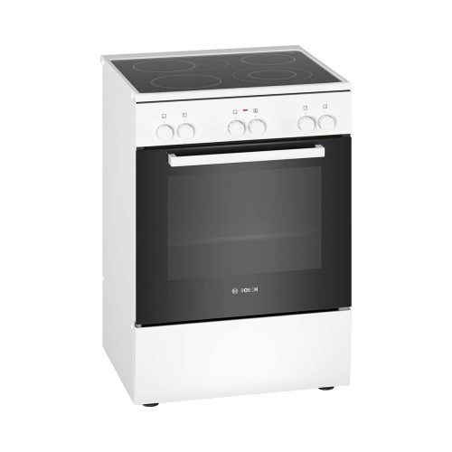 Bosch, Bosch HKA090220 Freistehender Herd mit Glaskeramik – Kochherd freistehend – weiss