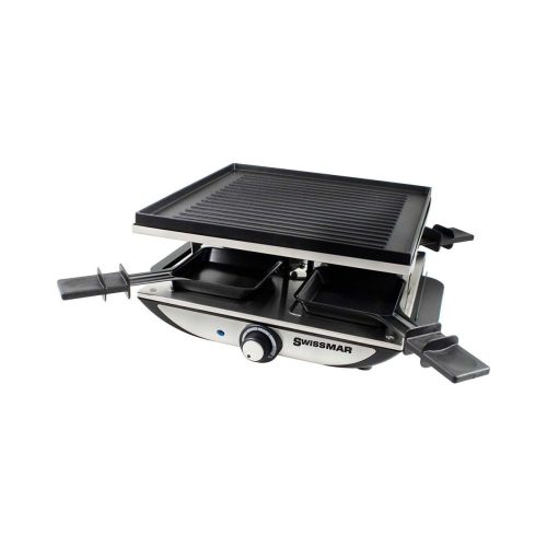 Swissmar, Swissmar Geneva Raclette- und Partygrill 4er – Raclette Ofen/Raclette Grill – schwarz / silber