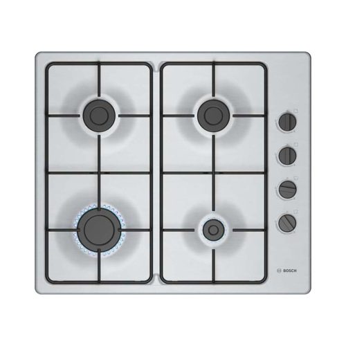 Bosch, Bosch PBP6B5K80 Gaskochfeld – Kochmulde/Gusskochplatten – edelstahl