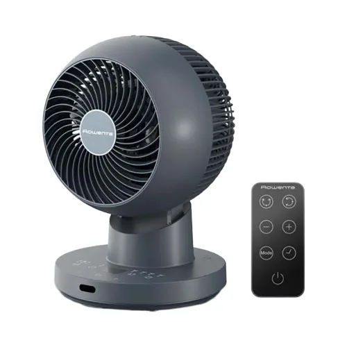 Rowenta, Rowenta Turbo Twist Silence Tischventilator – Tischventilator/USB Ventilator – blau grau