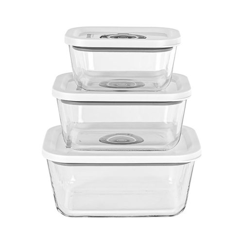 Rommelsbacher, Rommelsbacher VCG 1 Vakuumbehälter 3 Stk. – Vakuumiergerät Zubehör – glas