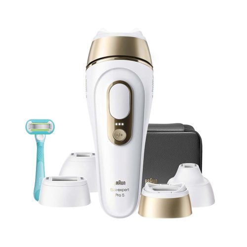 Braun, Braun IPL-Haarentferner "Silk-expert Pro IPL PL5431" 400.000 Lichtimpulse dauerhafte Haarreduktion, mit Tasche, Venus Rasierer, 4 Aufsätze