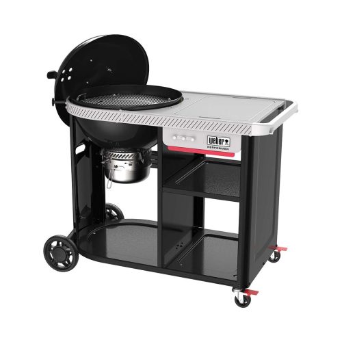 Weber Performer Premium Black Holzkohlegrill – Weber Holzkohlegrill/Kohlegrill – schwarz / silber