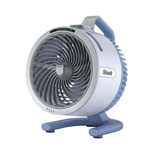 Shark, Shark FA050CHBL FlexBreeze HydroGo Tischventilator – Tischventilator/USB Ventilator – hellblau