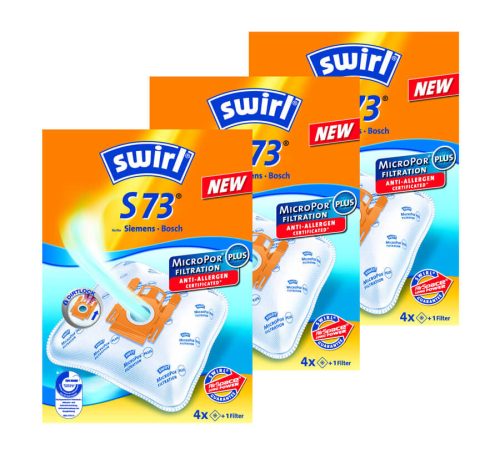 Swirl, Swirl Staubfilterbeutel S73 Weiß 4 Stück