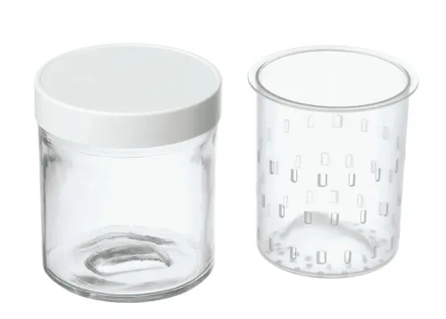 Cuisinart, Cuisinart Käse- Becher 2 Stück mit Abtropfbehälter – Diverse Küchenutensilien – weiss