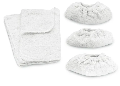 Kärcher, Kärcher Frotteetuch Set – Wischbezug/Ersatzbürste – weiss