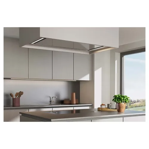 Wesco, Wesco EVRE-L 5-120 Dunstabzugshaube 60cm – Einbau Dunstabzug – edelstahl glas weissalu
