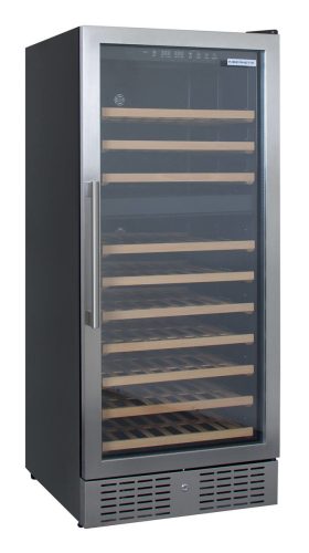 Kibernetik, Kibernetik WKH120F01 Chromstahl Weinklimaschrank – Weinkühlschrank freistehend – schwarz