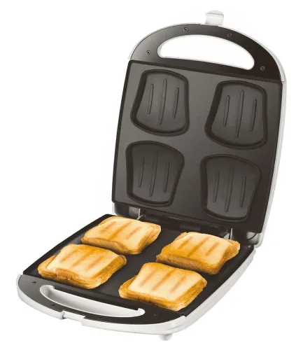 UNOLD, Unold Quadro Sandwich-Toaster klappbar Weiß, Schwarz