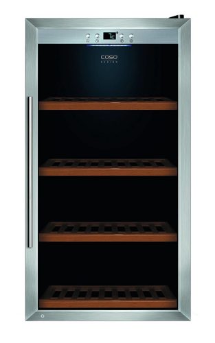 CASO, Caso WineSafe 75 Weinkühlschrank – Weinkühlschrank freistehend – silber