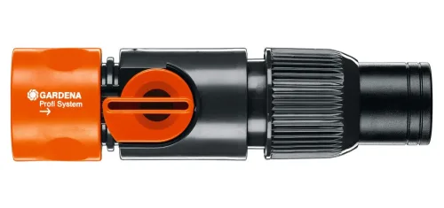 Gardena, GARDENA 02819-20 Kunststoff Regulierstop Steckkupplung Profi-System mit Regulierventil, Wasserstop
