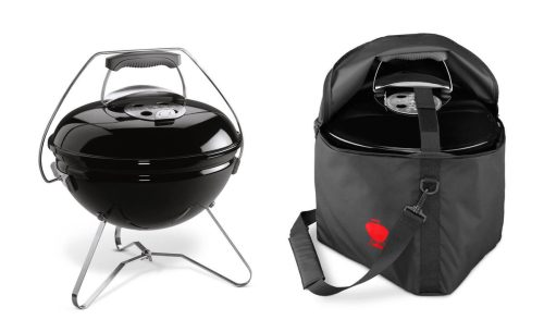 WEBER, Weber Smokey Joe Premium Black Kugelgrill – Weber Holzkohlegrill/Kohlegrill