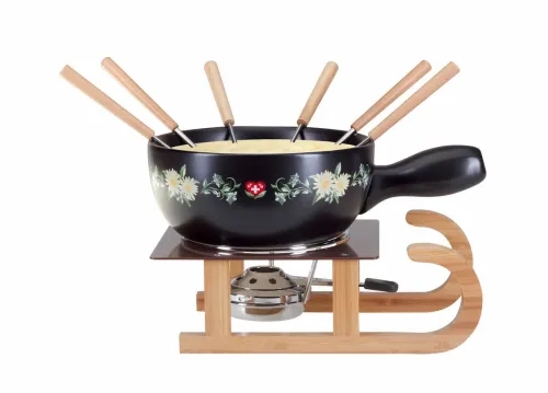 Nouvel, Nouvel Schlitten Käsefondue Set – schwarz