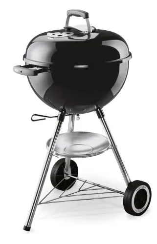 WEBER, Weber Classic Kettle 47cm Kugelgrill Holzkohle – Weber Holzkohlegrill/Kohlegrill – black