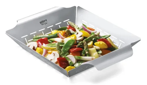 WEBER, Weber Gemüsekorb gross ab Q 200/2000 – Weber Grillschale/Grillpfanne/Grillgeschirr – edelstahl