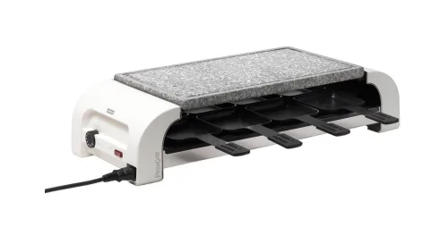 Stöckli, Stöckli Pizzagrill for 8 Hot Stone Raclette- u. Pizzagrill – Raclette Ofen/Raclette Grill – weiss