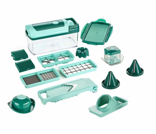 Genius, Genius Nicer Dicer Fusion + Slicer + Julietti Reibe – Raffel/Reibe – grün