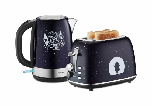 Trisa, Trisa X-Mas Nights Bundle Wasserkocher & Toaster – blau