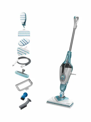 Black + Decker, Black Decker BHSM166DSM-QS Dampfbesen – Dampfreiniger – weiss