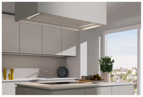Wesco, Wesco EVRE-L 5-80 mit Licht, Abluft weiss Dunstabzugshaube – Inselhaube/Dunstabzugshaube Insel