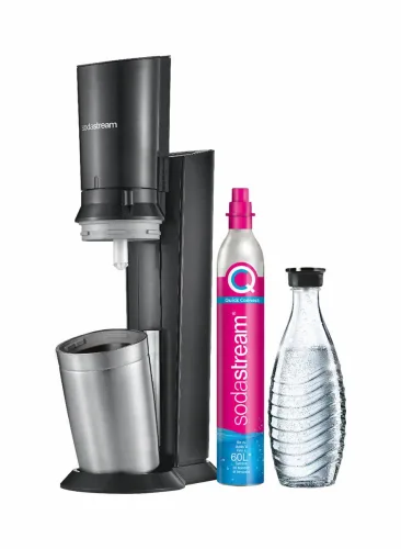 sodastream, sodastream - Crystal blackmetal inkl. 1 Glaskaraffen Quick Connect