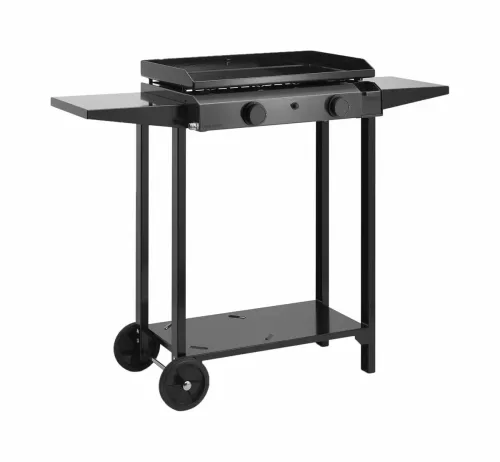 FORGE ADOUR, Forge Adour Rollwagen "Base", Stahl, 60 cm – Grill Ablage/Grill Rollwagen/Grill Erweiterung – schwarz
