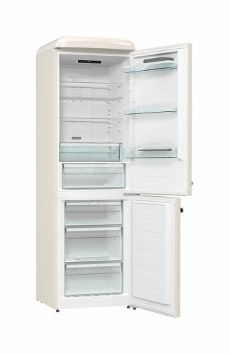 Sibir, Sibir Oldtimer OTN32010 CH Champagne Kühl-Gefrierkombination – Kühlschrank mit Gefrierfach freistehend – champagner