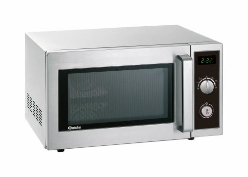 Bartscher, Bartscher Mikrowellengerät 25L, 1000W Mikrowelle – Gastro Backofen/Gastro Kochfeld/Gastro Mikrowelle – edelstahl